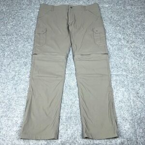Kuhl Renegade Convertible Stealth Pants Mens 42x34 Brown Hiking Cargo Outdoors